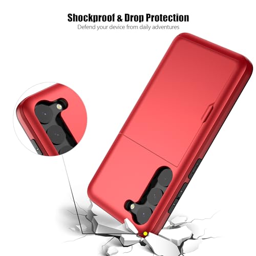 Nvollnoe for Samsung Galaxy S23 Case with Card Holder Red by Nvollnoe - Used condition - Image 6