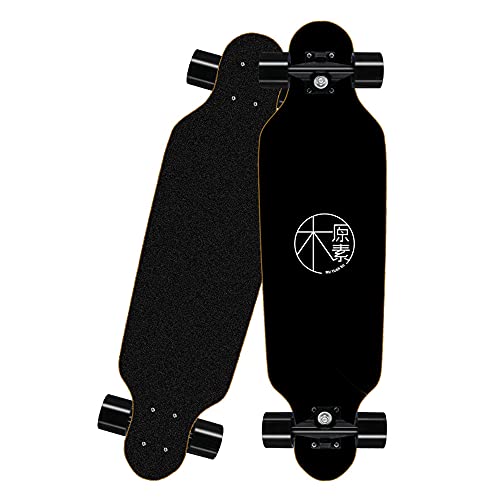 TangDao Longboard Skateboard Mini 80CM Kreuzer 8 Schichten Ahornholz mit Lager ABEC-7 für Kinder Erwachsene und Anfänger (Schwarz, Großes schwarzes Rad) TangDao Longboard Skateboard Mini 80CM Kreuzer 8 Schichten Ahornholz mit Lager ABEC-7 für Kinder Erwachsene und Anfänger (Schwarz, Großes schwarzes Rad)