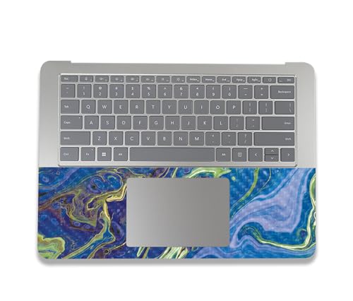 Image of MightySkins Carbon Fiber Skin Compatible with Microsoft Surface Laptop Studio 2 (2023) Full Wrap Kit - Blue Pour | Protective, Durable Textured Carbon Fiber Finish | Easy to Apply | Made in The USA