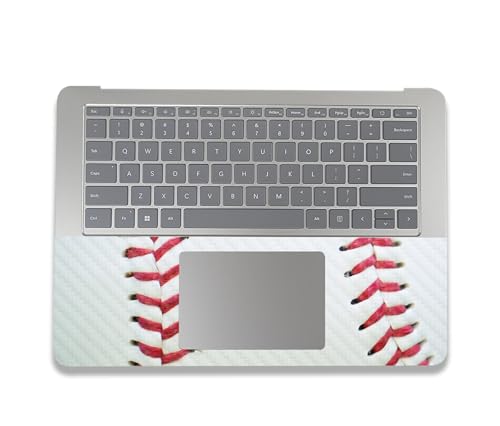 Image of MightySkins Carbon Fiber Skin Compatible with Microsoft Surface Laptop Studio 2 (2023) Full Wrap Kit - Baseball Closeup | Protective, Durable Textured Carbon Fiber Finish | Made in The USA