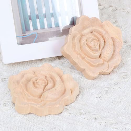 Apliques de rosas de madera tallada VALICLUD para decorar muebles 7