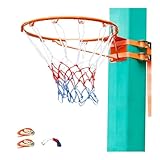 VONCYKI Canasta de baloncesto estándar para interiores y exteriores, 35 cm/45 cm, sin perforación, para niños, equipo de entrenamiento (45 cm, naranja)