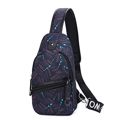L&Q Print Wasserdichte Brusttasche Umhängetasche Herren Umhängetasche Mit Großer Kapazität Cover
