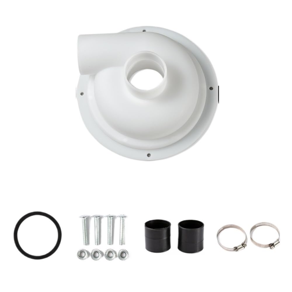 HYGAWQXXC Cyclone Separator Cover For Vacuum Cleaner Dust Collector Vacuum Cleaner For DIY Woodworking Filter Cyclone Dust Collector(White-no elbow)