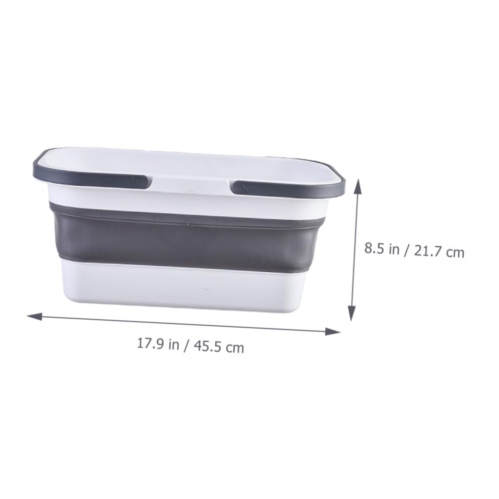YARNOW Secchio con Manico Resistente da 15l Pieghevole in Plastica Pp Portatile Non Deformabile per Mop per Pulizie Domestiche e Picnic