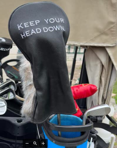 Golfleatherdrivergolfclubheadcoverdesignedtoprotectyourdriverwithswingthoughtkeepyourheaddown Urban Country Home Decor Golf leather driver golf club headcover designed to protect your driver with swing thought keep your head down urban country home decor