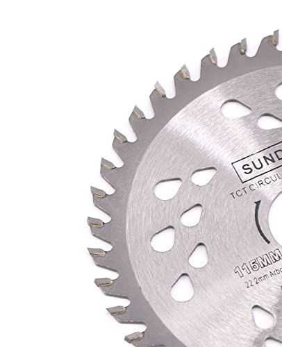 SUNDELY® Carbide Tipped TCT Circular Saw Blade Angle Grinder Disc 115 mm X 22.2 mm X 24T or 40T (4.5" X 0.87") for Wood Laminate Plywood Tree PVC Plastic Trimmer Cutter (1 Piece - Image 3