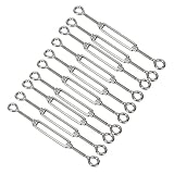 10pcs Eye and Eye Turnbuckle Wire Industrial Tools Tensioner Strainer Stainless Steel Rope Tensioner M6