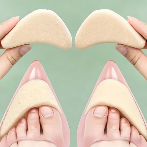 4 pares de plantillas para zapatos de tacón alto beige claro miniatura 1