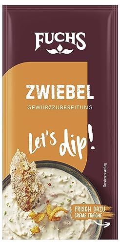 Fuchs Gewürze - Let's dip! Zwiebeldip Gewürzzubereitung, Gewürz für die Zubreitung von Zwiebeldip oder Zwiebelbutter, 10 g im Beutel