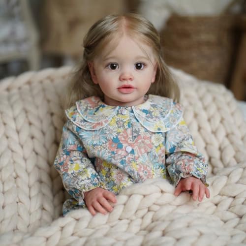 Muñeca Pinky Reborn realista 65 cm para niños miniatura 2