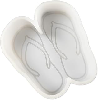 Duawenki flip Flops Shape Car Freshie Silicone Mold for Making Soap Aroma Beads Car Freshie, Pendant, Candle, Resin (B)