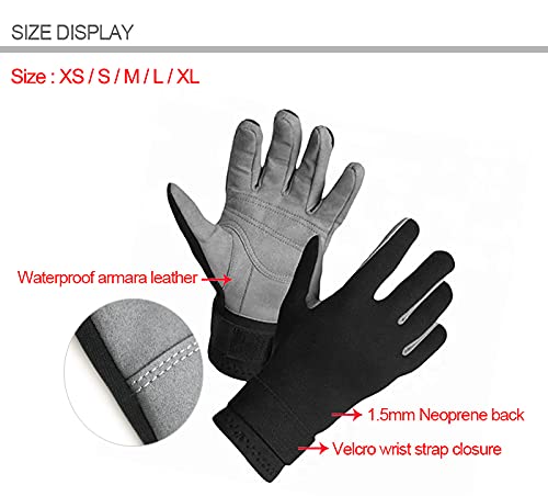 QSCTYG Guanti da Sub 1,5 mm Amara Neoprene Guanti