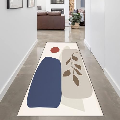 Alfombra de corredor larga de 85x150 cm lavable y moderna con pelo corto para pasillos de casa 3