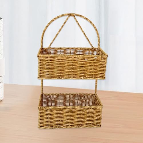 Cesta de pared de imitación ratán para organizar espacios pequeños 7