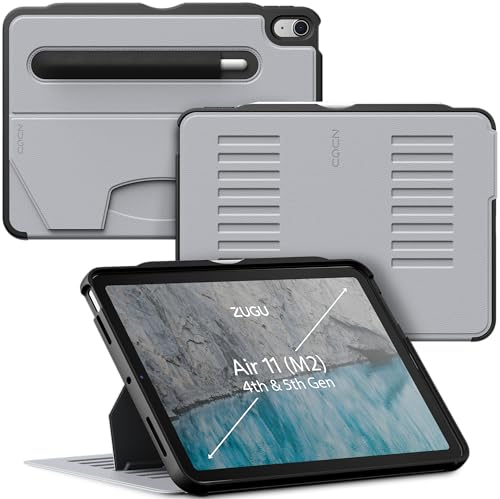 Image of ZUGU CASE iPad Air 5 10.9 Case, Alpha Ultra-Thin Protective Case /Cover Designed for iPad Air 5 / iPad Air 4, 10.9-Inch (5th Gen, 2022 / 4th Gen, 2020) Magnetic Stand (Sleep /Wake Cover) - Arctic Gray