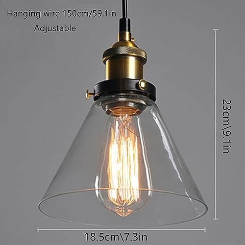 Lámpara colgante de cristal E27 ajustable para comedor y pasillo de diseño moderno 6