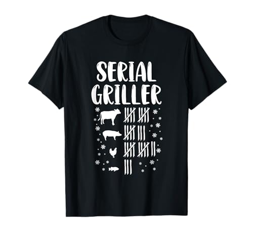 Serial Griller Christmas BBQ Chef T-Shirt
