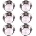 Cuencos Redondos de acero Inoxidable para Salsas Salsa Cuencos Set Cuencos de Aperitivos Pequeño 6 piezas para Salsas,Bocadillos y Postres Tazones de Cocina para Mezclar,Hornear o Cocinar(Plata)