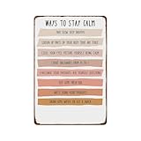 XIAJVS Ways to stay calm Vintage Metal Aluminum Signs Posters Wall Decor for Bedroom Bathroom Kitchen Bar Room Decoration 8x12 Inches