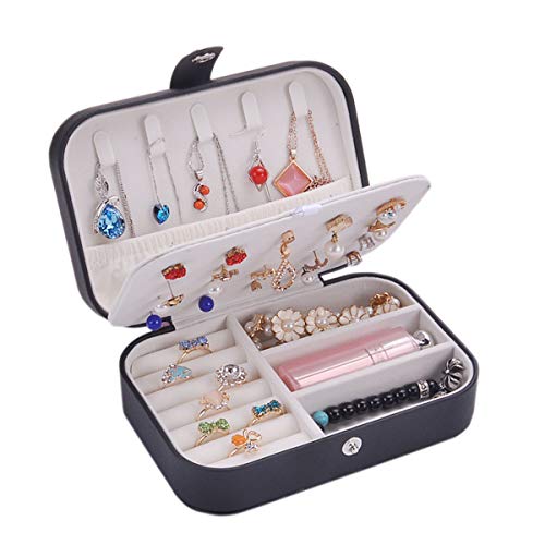 Preisvergleich Produktbild Kollektiver Reiseschmuck Veranstalter Tragbare Lederschmucketuis für Ohrring Ohrkette