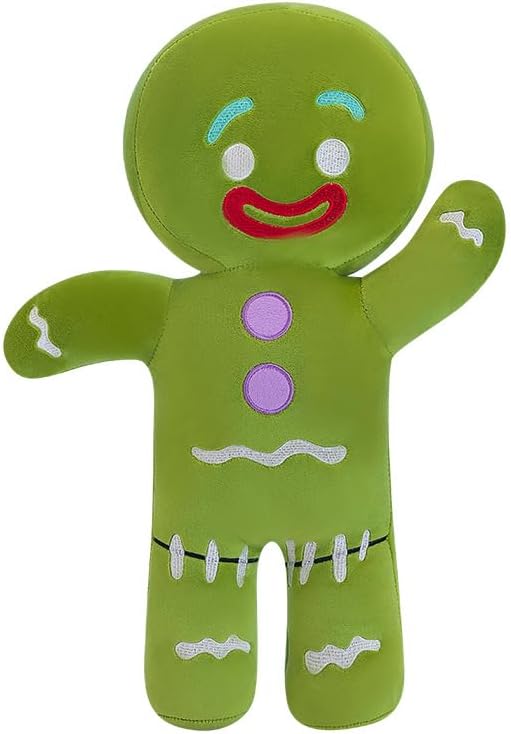 OVKGL Muñeco de peluche de Gingerbread de 12 pulgadas, figura de animal de peluche de hombre de jengibre de dibujos animados, lindo juguete de