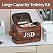 Bleggeit Personalized Toiletry Bag For Men, Large Capacity Travel Doop Kit, Vintage Color PU Leather, Custom Name Initials, Gifts for Dad, Husband, Boyfriend, Groomsmen, Birthday (Style 5)