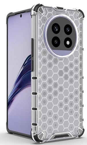 Image of Hard PC Back Case Cover for Realme 14 Pro Lite Honeycomb Pattern Anti Slip Ultra Thin Shockproof Reinforced Corners (Polycarbonate|Clear)