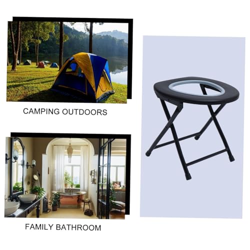 Tabouret de toilette pliable ORFOFE portable en acier inoxydable