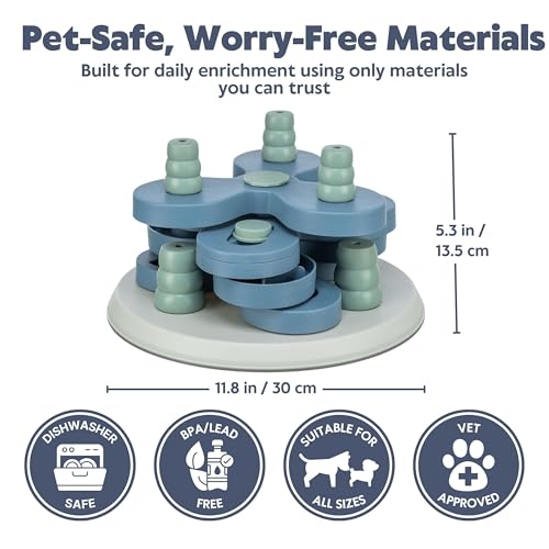 Image of TRIXIE Flower Tower Dog Activity Interactive Toy, Level 3 Food Puzzle Game, Brain Teasing Treat Dispenser, IQ and Mental Development Toy for Smart Dogs, Enrichment Toy for Boredom Busting