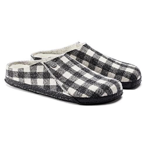 Birkenstock Men's Zermatt Shearling Slippers, Plaid White, 10 Medium Us #TOP2