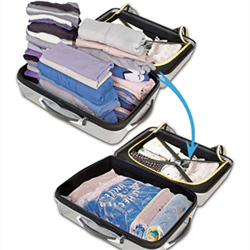 Kit 5 Saco Organizador a Vácuo Para Viagem Roupa Cobertor Closet Protetor Com Zíper Clink 50x60cm