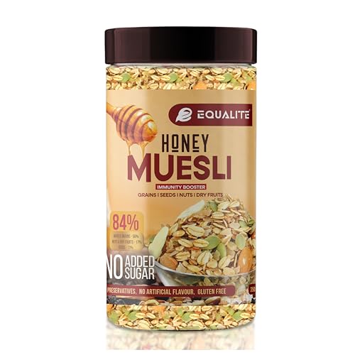 Image of Equalite Honey Choco CranberryMuesli I Dry fruits I Muesli I Fruit and Nuts I No added sugar I Granola I High protein muesli I Breakfast I Healthy food I Protein food I Gluten Free |No preservatives | High fiber| High Omega-3 | High Minerals & Vitamins |Weight loss food I Equalite foods | 1050g