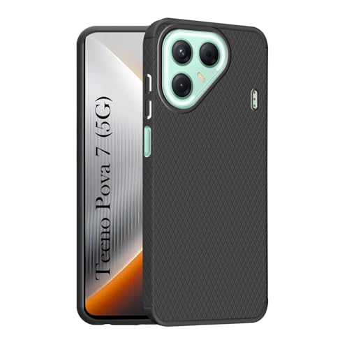 Image of Jkobi Back Cover Case for Tecno Pova 7 5G (Liquid Silicone | Side Grip | Camera Protection)