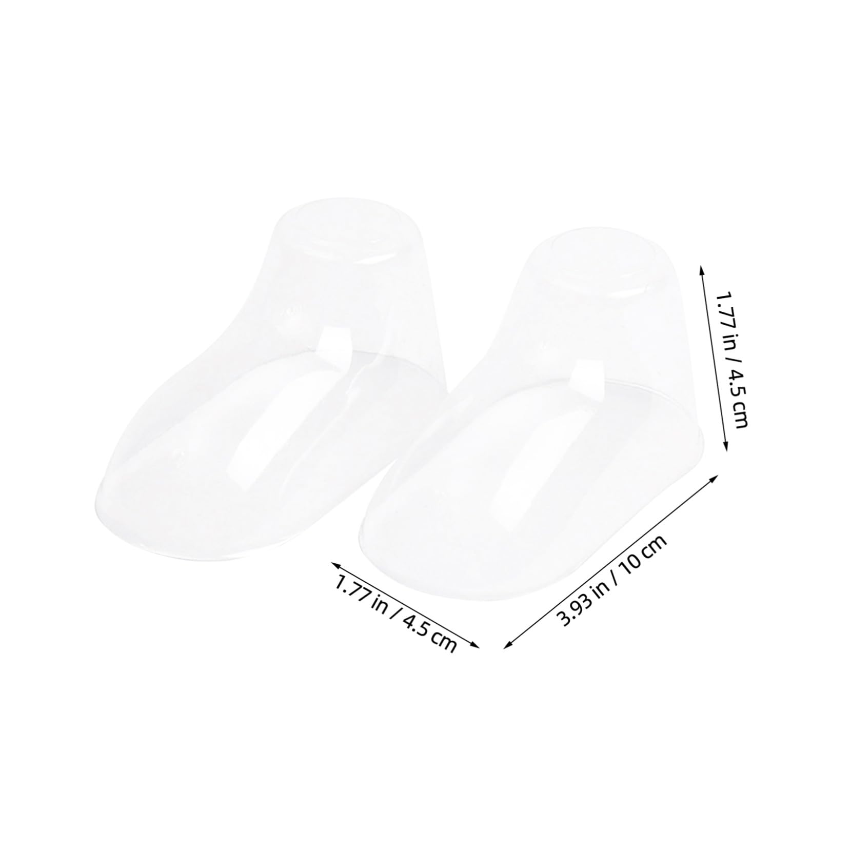 Transparenter Fuß Schuhspanner aus Robustem Pvc 10cm Schuhhalter für Kleinkinderschuhe und Socken Präsentationsständer für Babysocken und Schuhformpflege