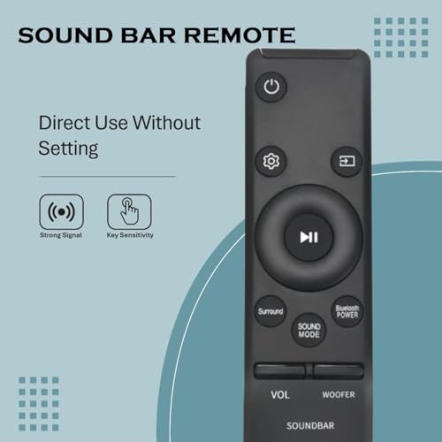 Image of ZIEVA Compatible with Samsung Soundbar Remote Control - Suitable for Home Theatre Sound bar Amplifier Music System - Please Match The Original Remote - (Samsung - 2758A)