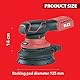 Flex Akku-Exzenterschleifer ORE 2-125 18-EC/2.5 Set (mit Akku, inkl. Schnellladegerät, Schleifteller-ø 125 mm, Multisander mit Drehzahlregelung 18 V) 532083