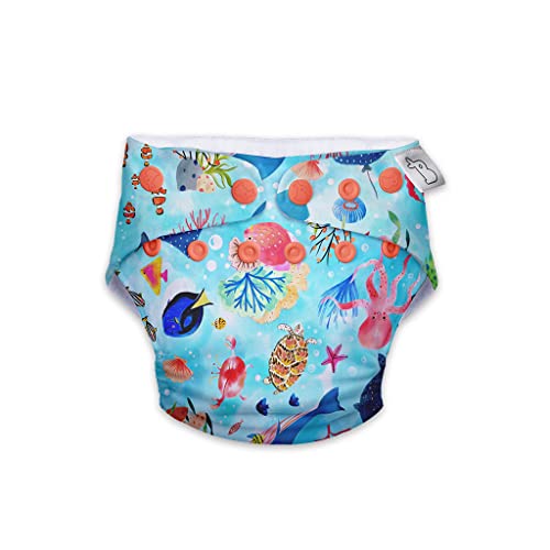 Image of SuperBottoms Swimming Diapers for Babies & Toddlers - Reusable & Adjustable Swim Diapers - Washable Cloth Diapers - Skin Friendly Fabric - Easy to Clean - Fits 3M - 3Y
