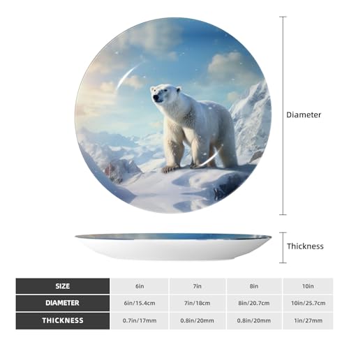 Plato decorativo Polar Bear In The Sun de porcelana miniatura 2