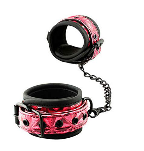 Algemas para Tornozelos em Couro e Vinyl - Ankles Cuffs Pyramid Pattern