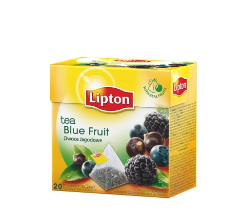 [Pack Of 6] Lipton Black Tea - Blue Fruit - Premium Pyramid Tea Bags (20 Count Box) #TOP3