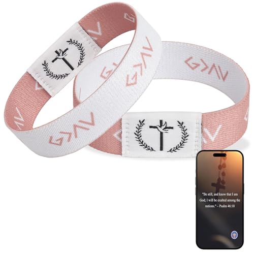 Bible verse bracelets Christian Bracelet Bible Verse Wristbands With NFC music Inspirational Daily Bible Verse Bracelets for Women Men Teens Valentine Gifts For Him and Her