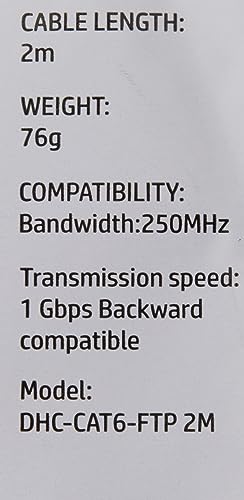 Cabo de rede HP Cat.6 Blindado 2metros Azul DHC-CAT6-FTP - 8WW60AA