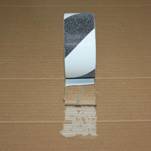 Image of Anti Slip Tape 2 Inch Wide, Waterproof Grip Adhesive Tape, Heavy Duty High Traction Friction for Indoor /Outdoor Steps (33 Ft /Black-White).