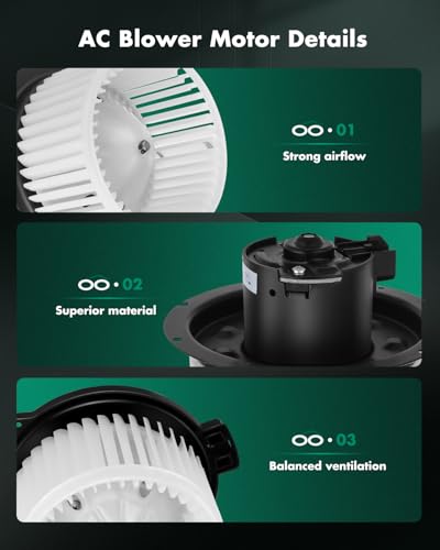 Image of 2C3Z19834AA HVAC Blower Motor SCITOO ABS Plastic Heater Blower Motor with Fan Air Conditioning Compatible with 2000-2005 for Ford for Excursion /1999-2007 for Ford for F-250 Super Duty
