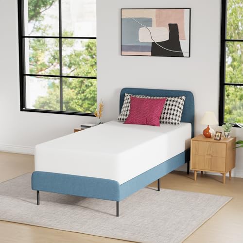 Image of FDW | 12 Inch Twin XL Mattress | Medium Firm | Gel Memory Foam Mattress | White | Bed in a Box, CertiPUR-US Certified | Pressure Relief, Cooling Ventilated Foam | Washable Removable Cover
