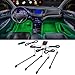 LEDGlow 4pc Green LED Car Interior Underdash Lighting Kit - Universal Fitment - Music Mode - Auto Illumination Bypass Mode
