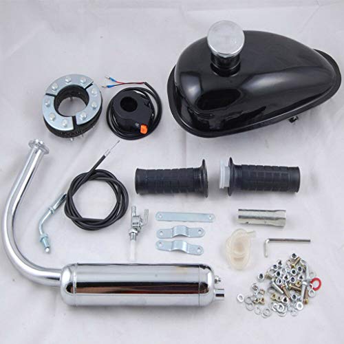 49cc Bike Bicycle Engine Kit, Motorized Bike 4 Stroke, Gas Petrol Motorized Bike Engine Scooter Parts for 26\" Bikes (Shipped from US) (Silver, 49cc) - Thumbnail 7