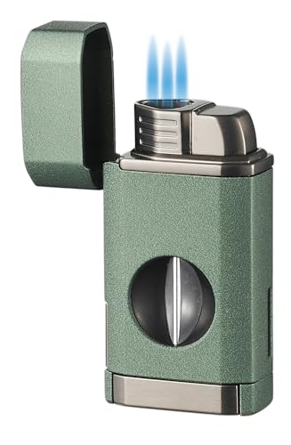 Encendedor Visol Diablo Triple Llama Recargable Verde miniatura 1