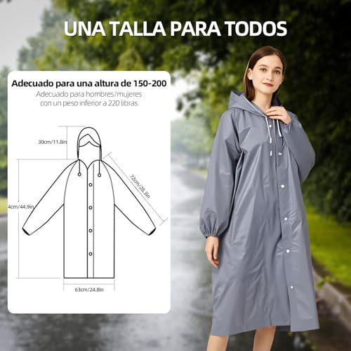 Recopilación de Impermeables para Lluvia Mujer Top 5. 24 Imagen adicional